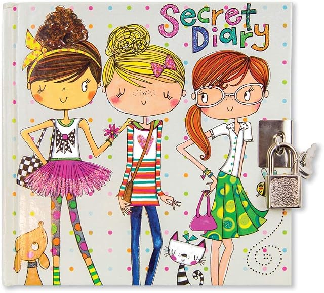 Frame Company Rachel Ellen Friends Secret Diary, Paper, Multicolour, 14.8 x 14.4 x 2.8 cm
