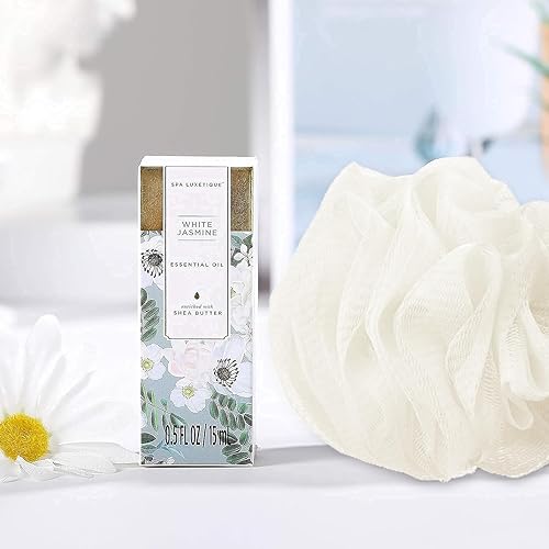 Miniatura 6 de Cesta de regalo para mujer, kit de baño de spa Luxetique, 12 cestas de regalo de spa relajante con gel de ducha, sal de baño, aceite esencial,