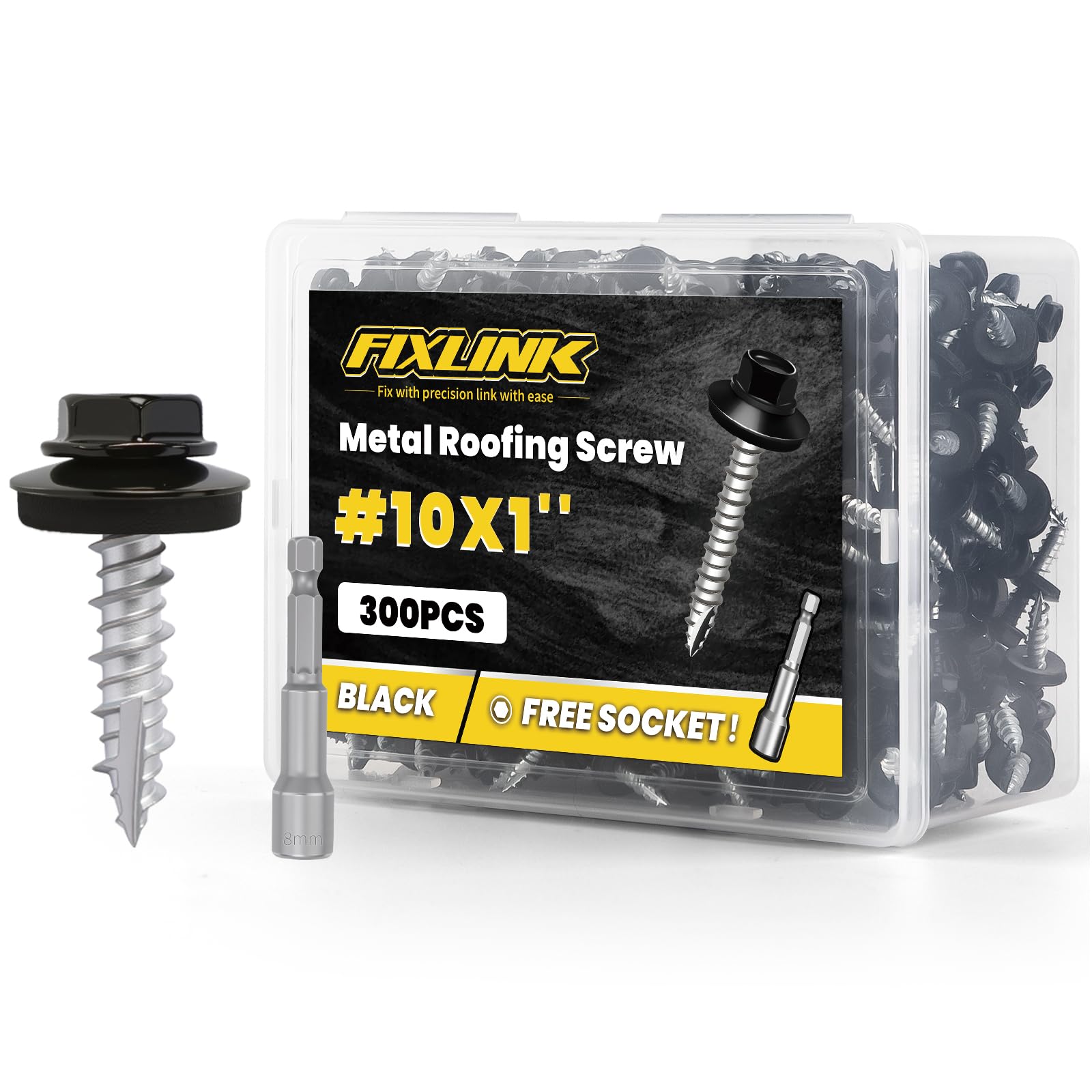 FIXLINK Metal Roofing Screws - 300 PCS -9