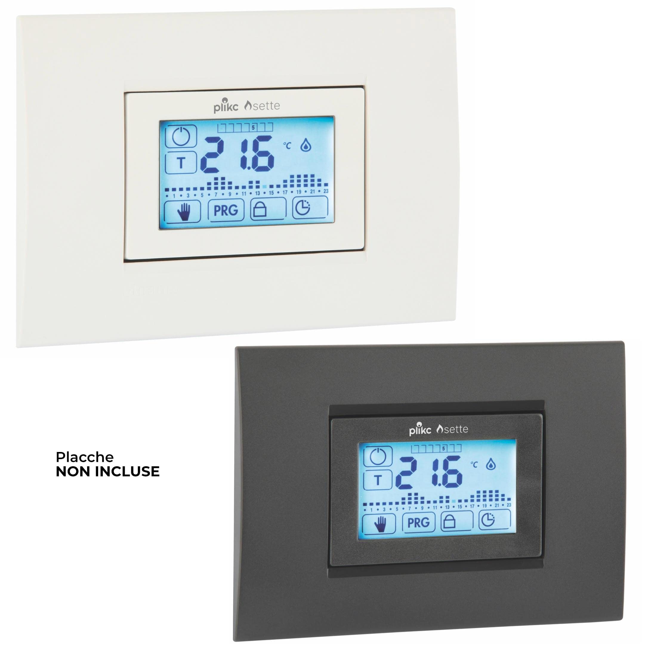 Cronotermostato Touch Screen Settimanale da Incasso a Batterie - Plikc Sette - PLK267608