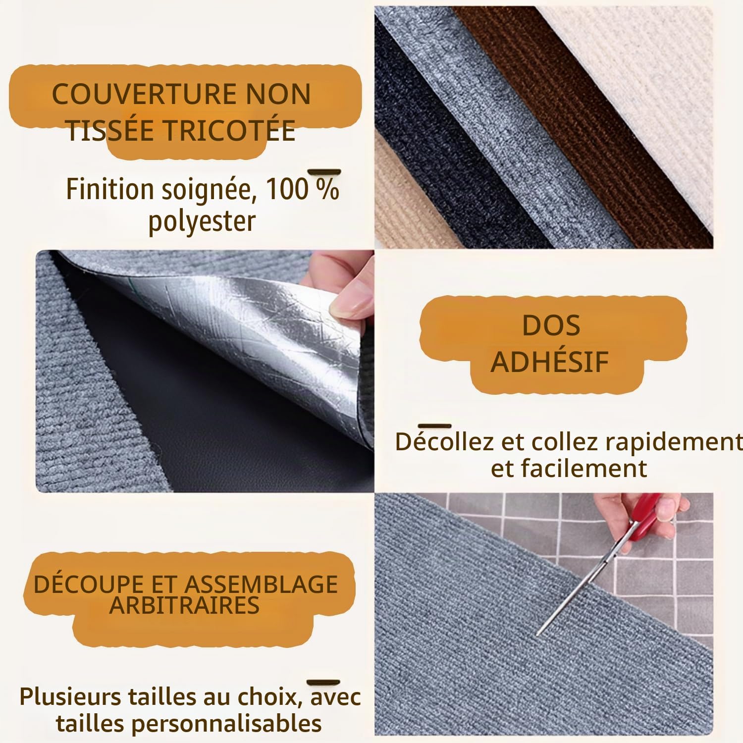 300x40cm Tapis Griffoir pour Chat Tapis Auto-Adhésif Griffoir Chat Canapé Anti Griffe DIY Protection Canape pour Protège Les Meubles (Couleur Kaki)