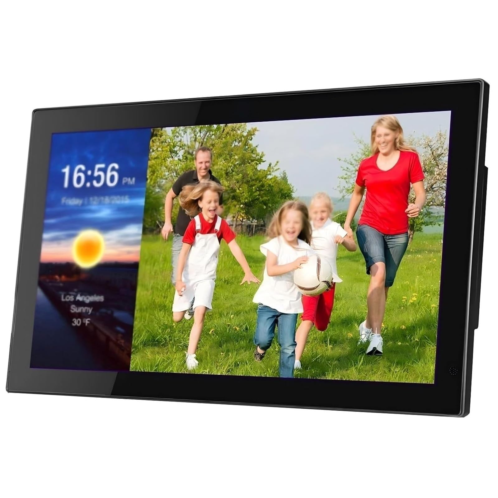 32-calowa cyfrowa ramka na zdjęcia do montażu na ścianie – wyświetlacz IPS FHD 1080p, odtwarzacz reklam z czujnikiem ruchu dla domu i firmy(White)