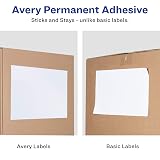 Avery® Printable Shipping Labels, 5.5" x 8.5" Customizable Stickers, White, 200 Blank Mailing Labels, Great for Mailing, Shipping, Organizing, and More (8426) – view 3