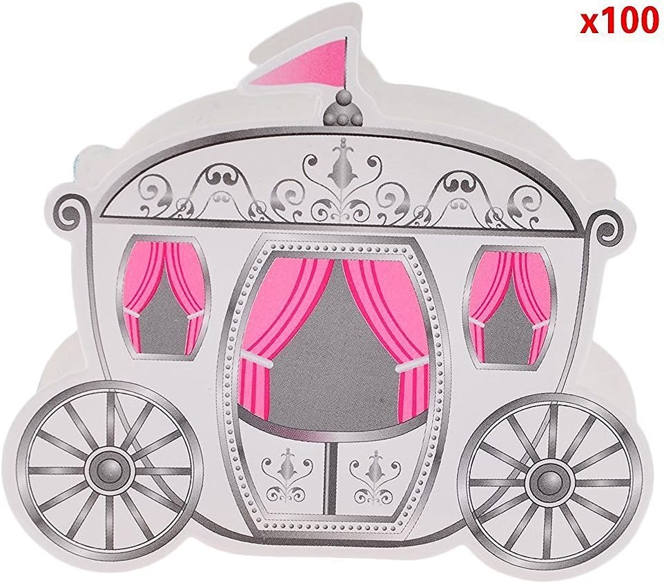 Finer Shop 100pcs Cinderella Fairy Tale Carriage Wedding Party Gift Favor Candy Box Romantic Decoration