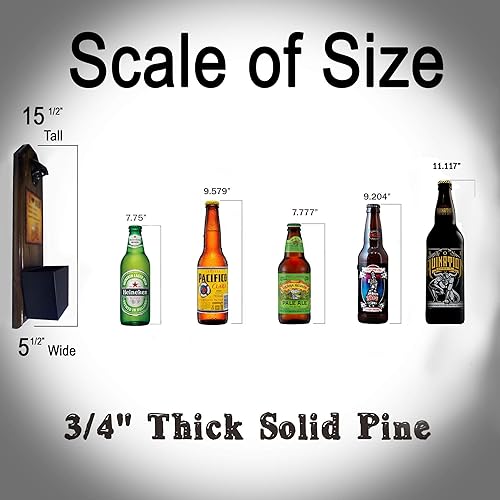 Miniatura 9 de Trump - Make America Great, Have Another Beer - Bottle Opener and Cap Catcher - Handcrafted by a Vet - Solid Pine 3/4" Thick - Cast Iron Opener and