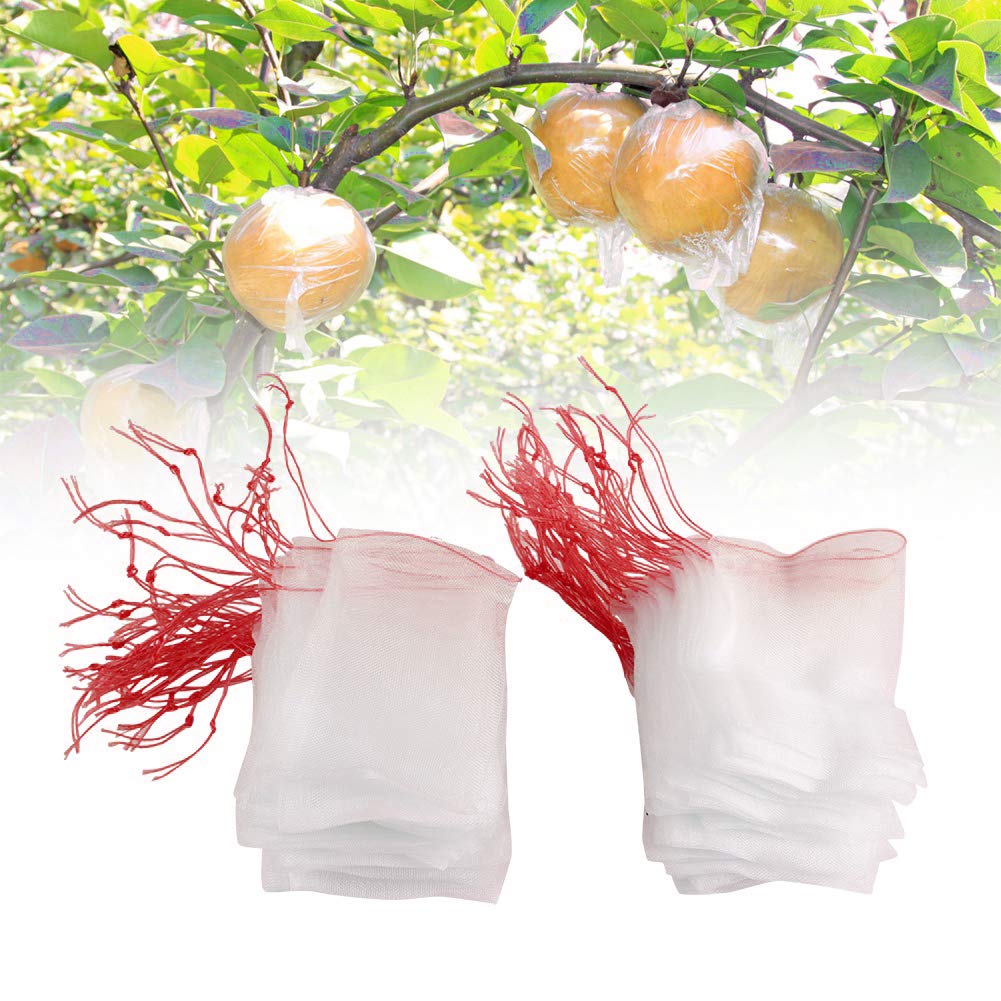 Lot De 50 Sacs De Protection En Maille Nylon Pour Fruits - 45x30 Cm - Anti-insectes Et Oiseaux - Réutilisables