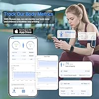 Vista 5 de Báscula inteligente para peso corporal, báscula digital de baño de 8 electrodos con IMC, grasa corporal, masa muscular, 28 mediciones de composición