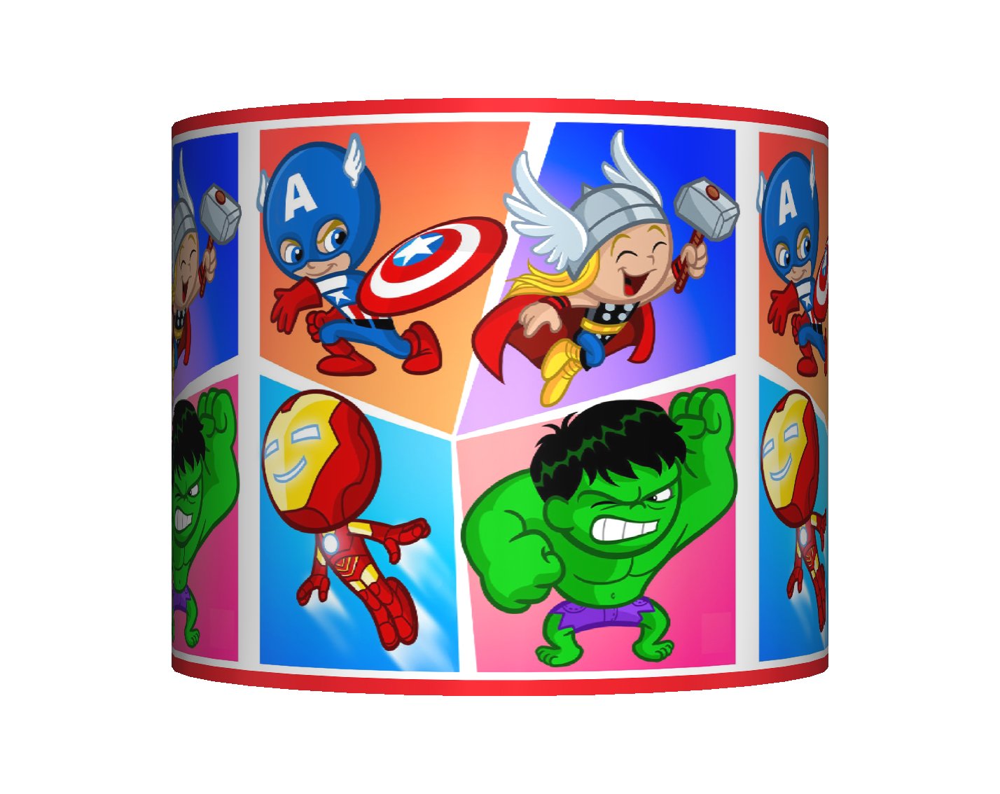 AVENGERS CARTOON ~ CEILING LAMPSHADE ~ 10" DRUM ~ BOYS LAMP BEDROOM SHADE