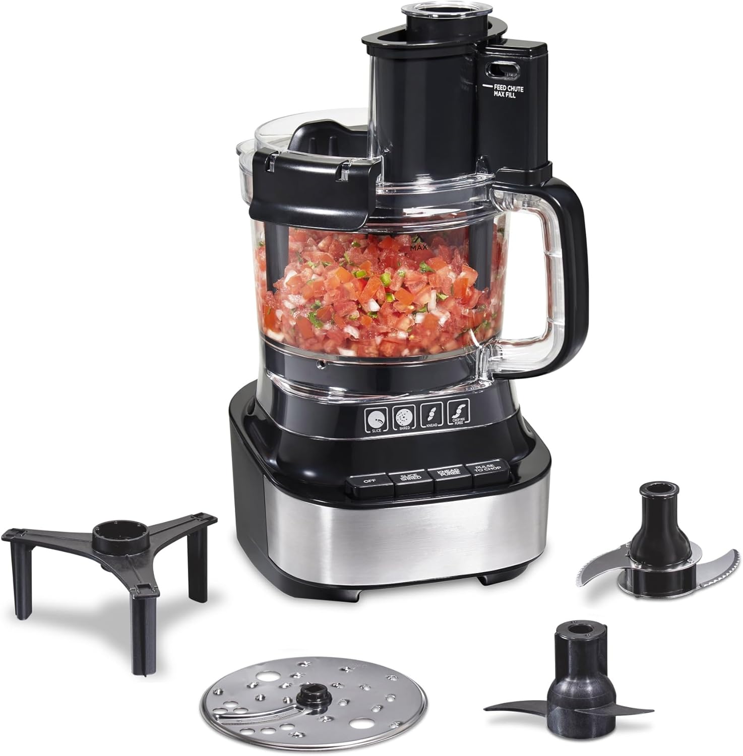 10 Cup Capacity Food Processor with Bowl Scraper, Black