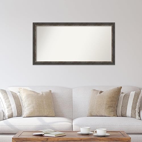 Miniatura 4 de Amanti Art Espejo personalizado, espejo de baño estrecho Bark Rustic Char, espejo de pared o espejo de tocador de baño sobre el fregadero (24.5 x