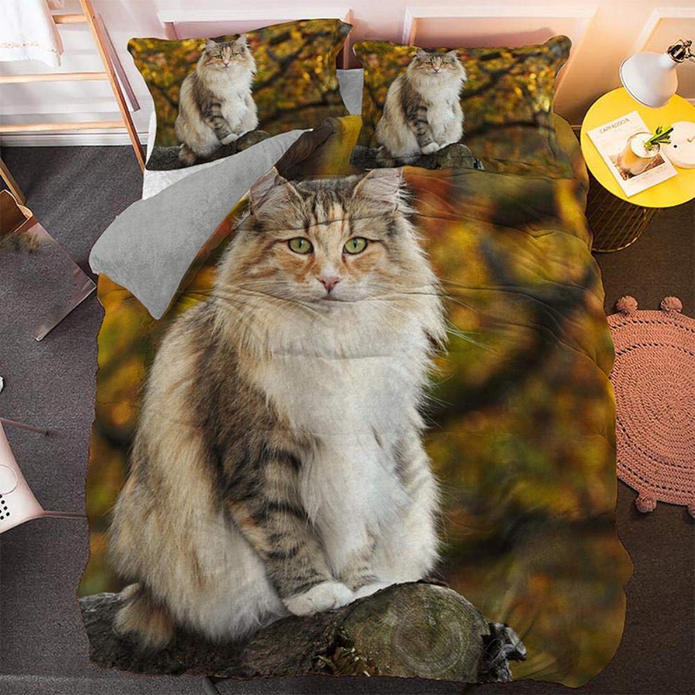 ZBOLI 3D Gedruckter Wildlife Bettbezug Kinder Erwachsen Bettwäsche