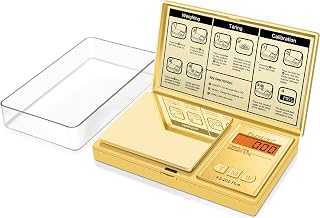 Fuzion Digital Pocket Gram Scale 0.01g x 200g - Jewelry Scale with Tray | Easy of Use, Tare Function, 6 Modes Ounces Grains, Batteries Included, Mini Scale for Jewelry, Coins, Herb, Small Food