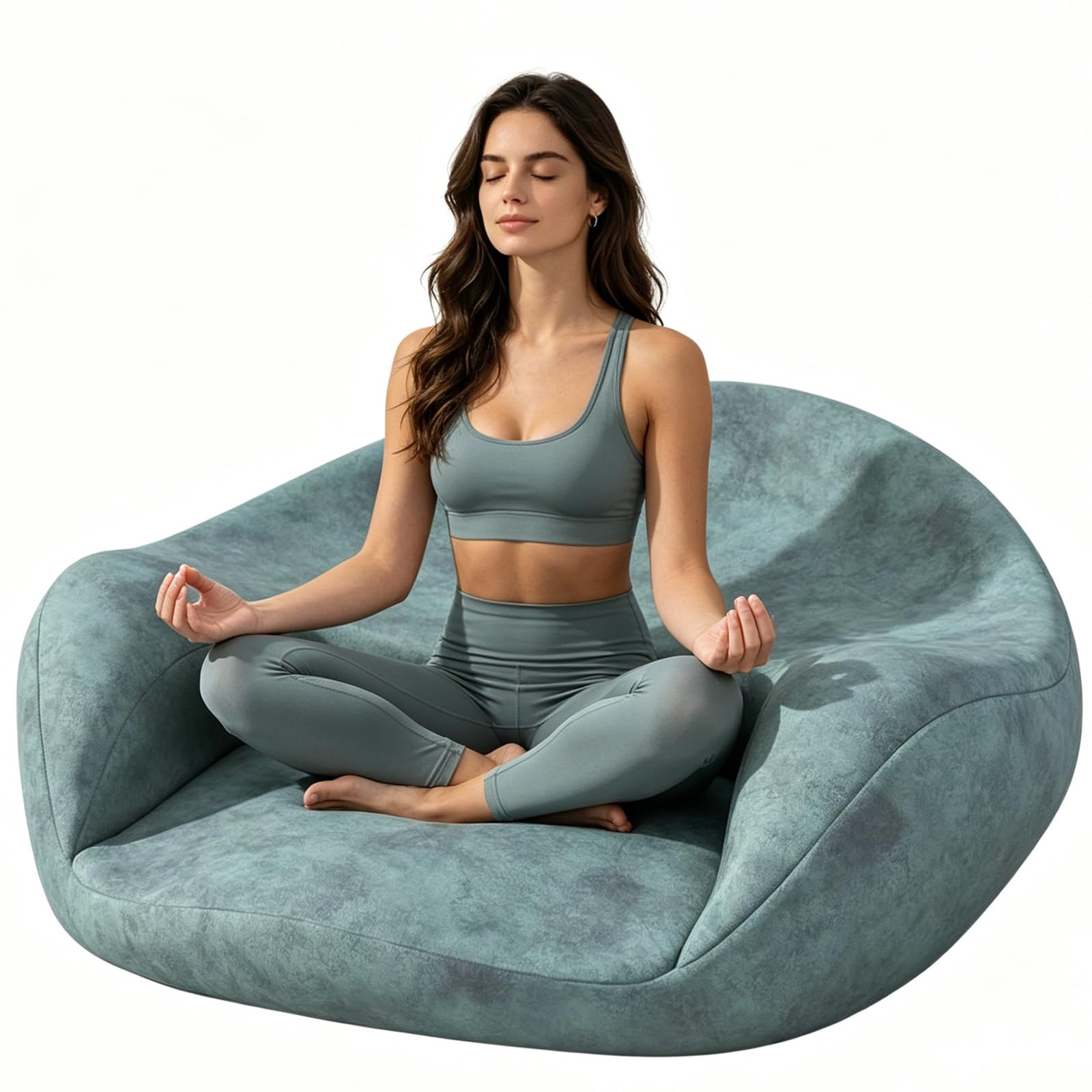 Cojín de meditación para yoga en casa con diseño portátil y funda lavable