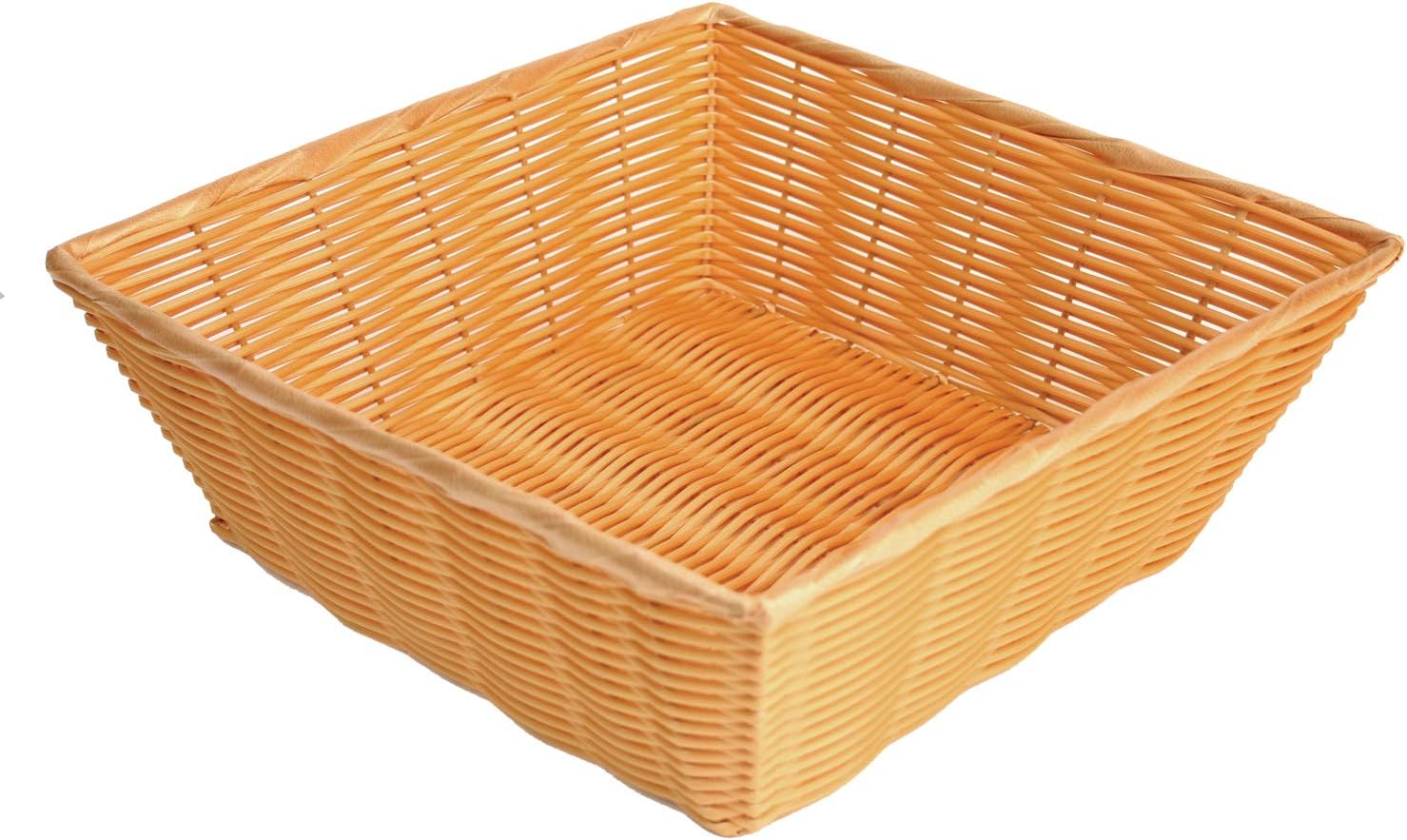 Thunder Group PLBN1313T Plastic Hand-Woven Basket, Square, 13 by 13 by 4-1/2-Inch