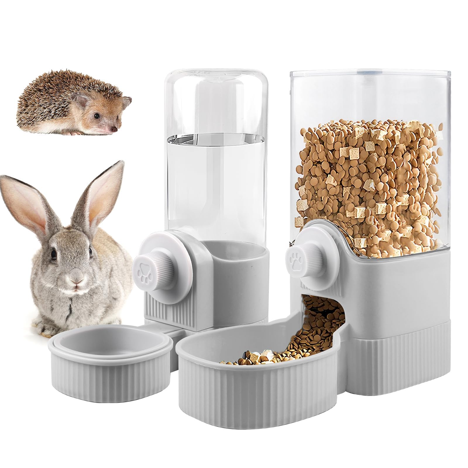 1200 ML 2 pcs Distributeur d'eau Automatique pour Lapin, Distributeur d'eau Automatique pour Oiseaux, Abreuvoir Et Alimentateur Automatique, Biberon Lapin, Mangeoire à Eau Automatique Lapins
