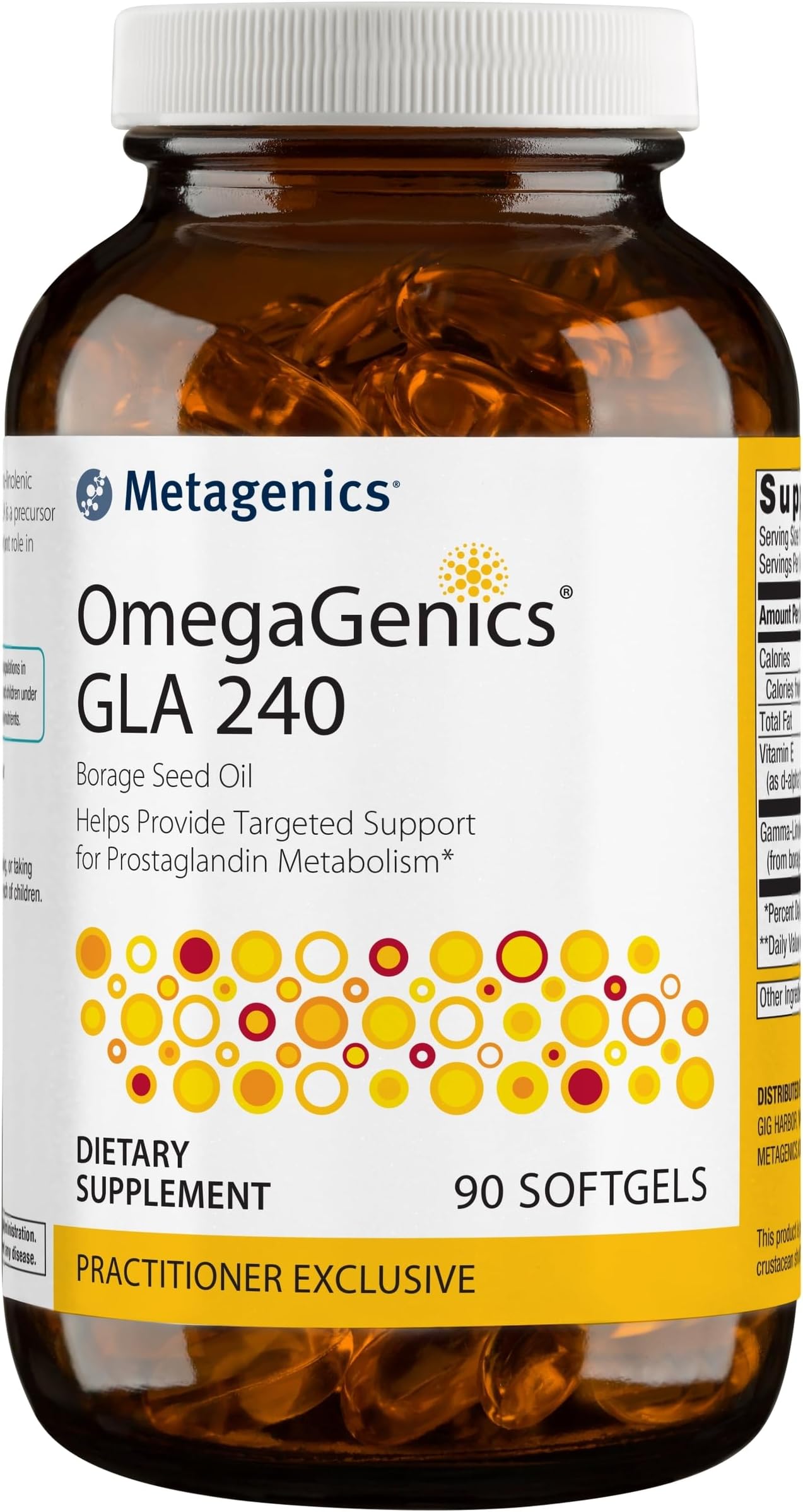 Metagenics OmegaGenics GLA 240 GammaLinolenic Acid (GLA