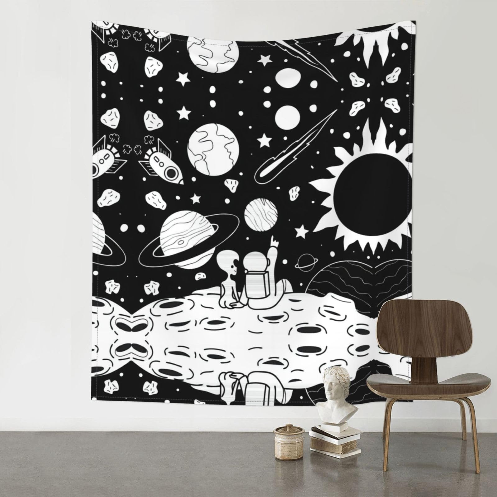 YYHWHJDE Astronaut Prints 60x51in Wall Tapestry – High-Grade Polyester Throw for Dorm, Beach & Home Decor