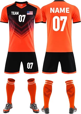TOMIYO Personalized Soccer Jersey Shirts Short Custom with Logo Number Team
