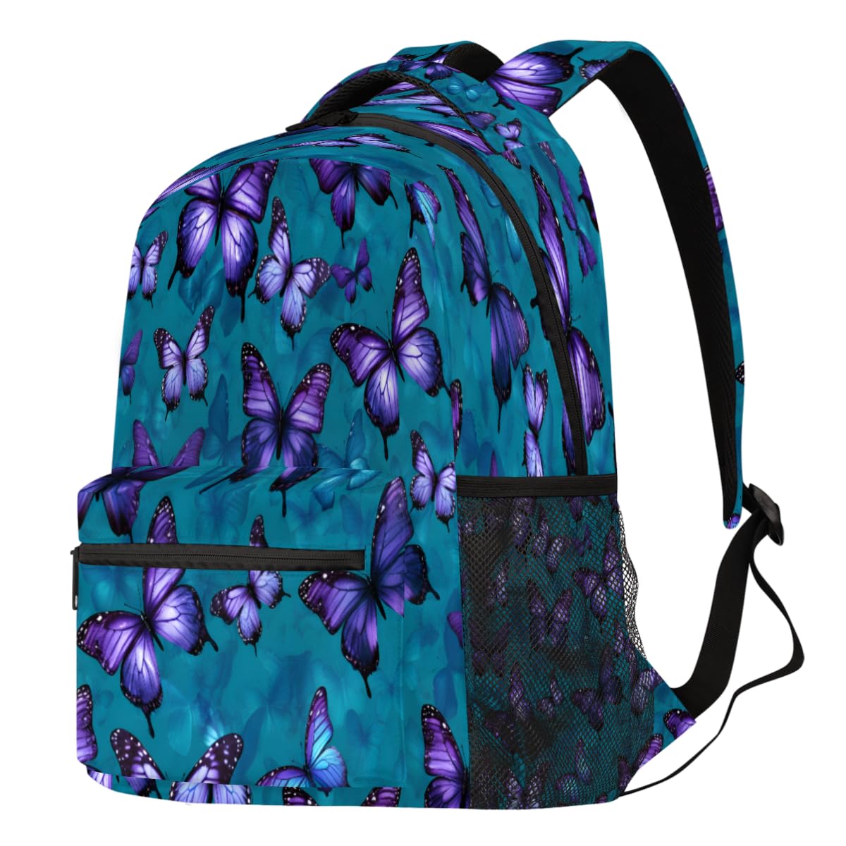 Sac à dos imprimé papillon grand format pour ordinateur et loisirs - 8