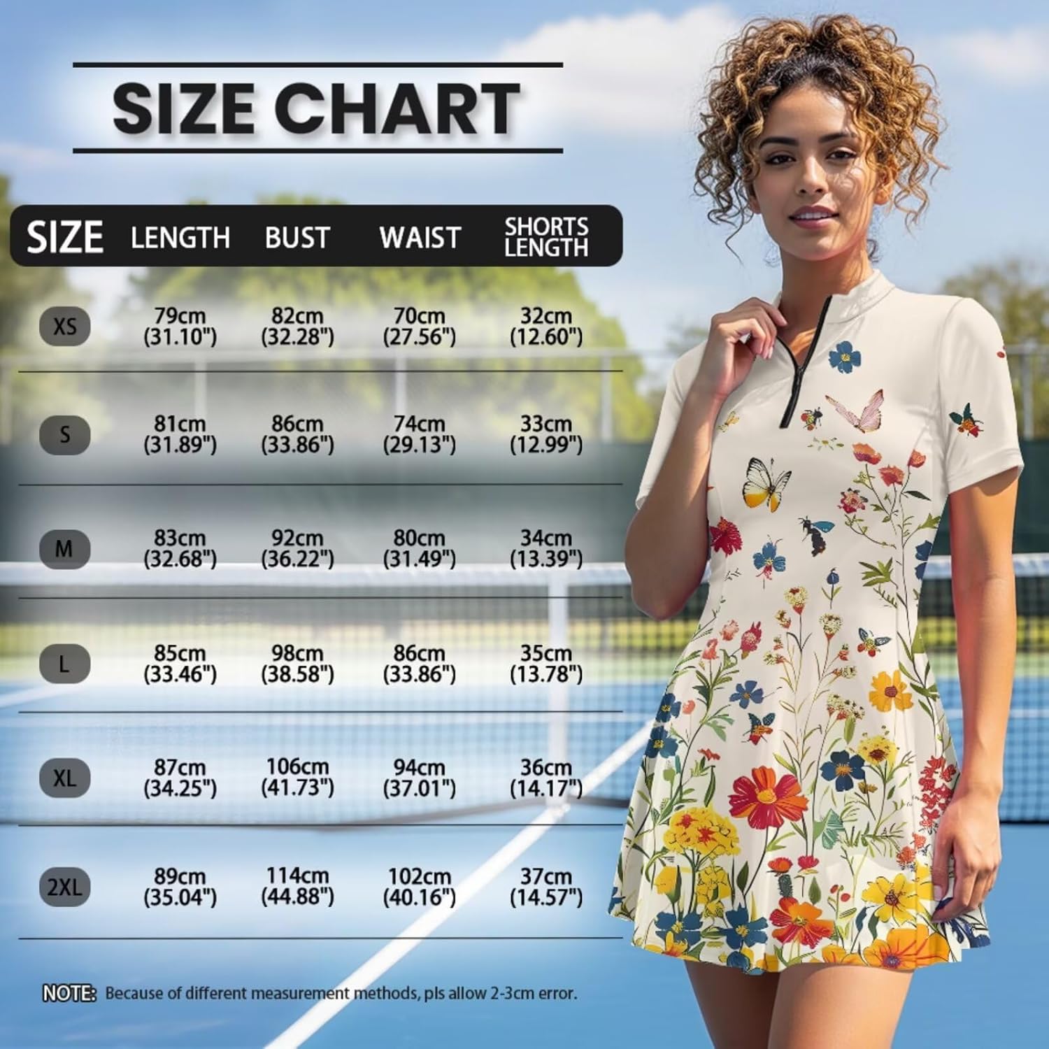 Golf Outfits for Women V Neck Tennis Dress Short Sleeve Built in Shorts Golf Athletic Dress with Pockets