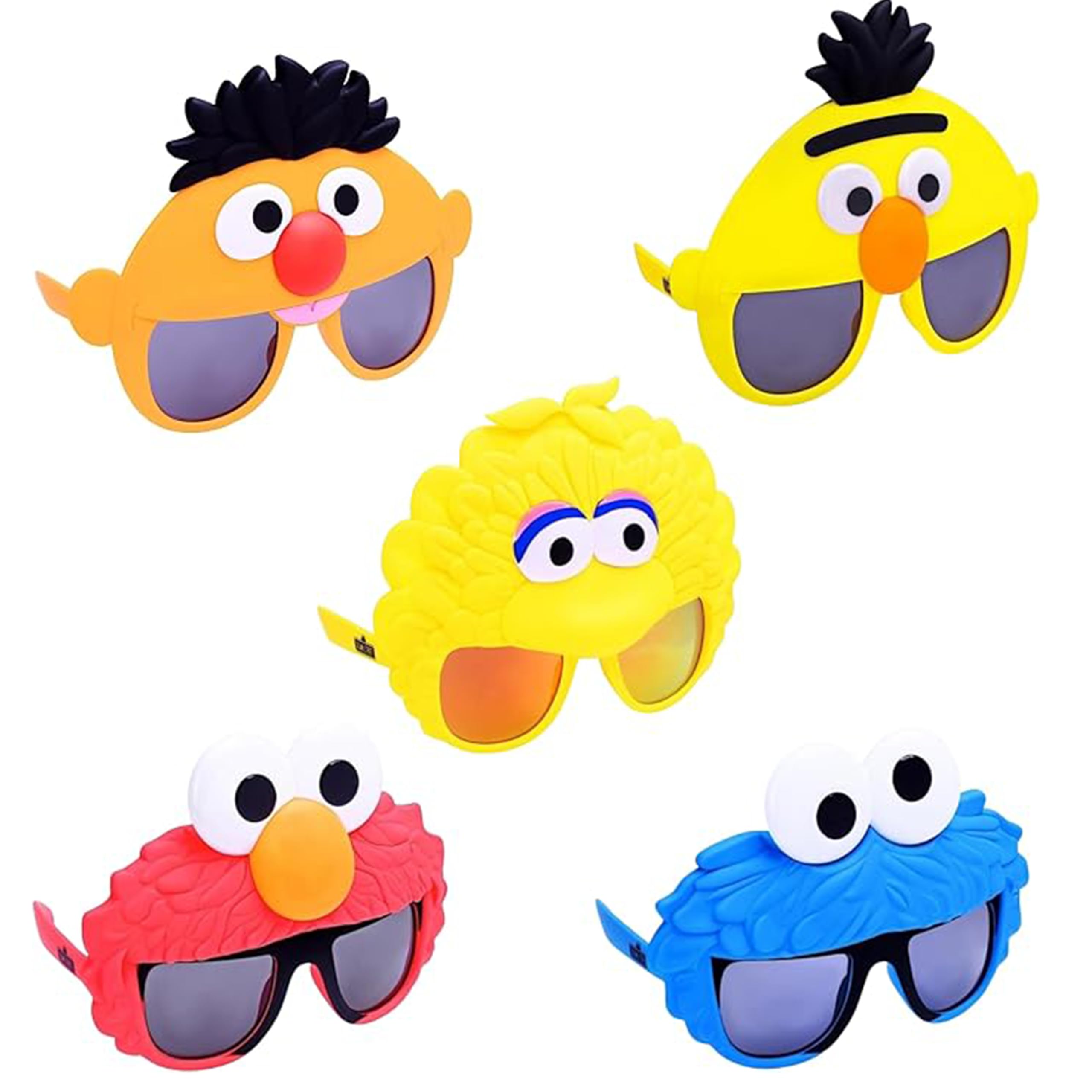 Sun-Staches Sesame Street Costume Sunglasses, Ernie, Bert, Elmo and More