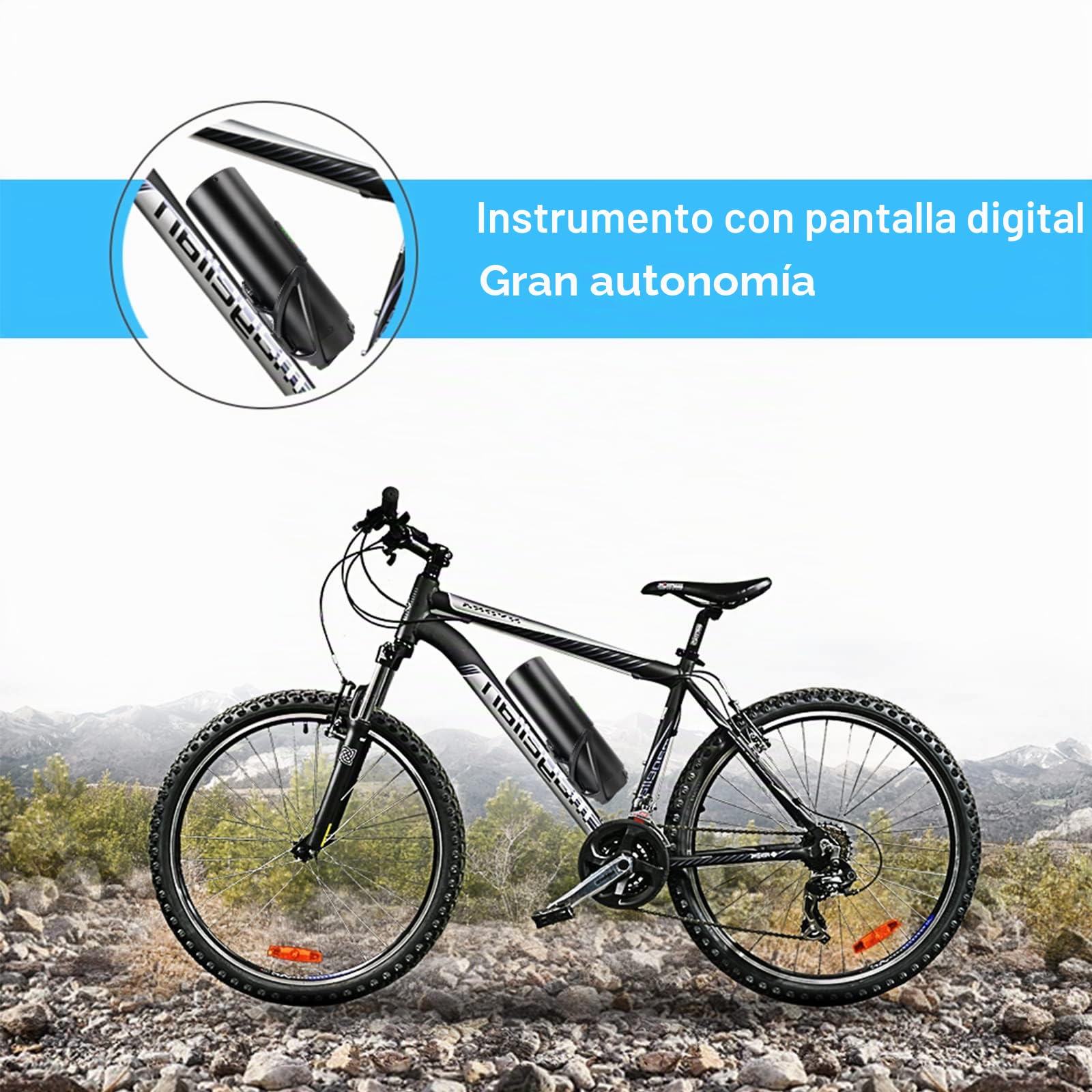 Batería PANDA CYCLE para bicicleta eléctrica, 36 V, 10,5 Ah, Li-Ion, BMS, para motor de 250 W – 500 W, bicicleta eléctrica, Pedelec Down, botella de tubo, celdas eficientes, botella mini, batería para