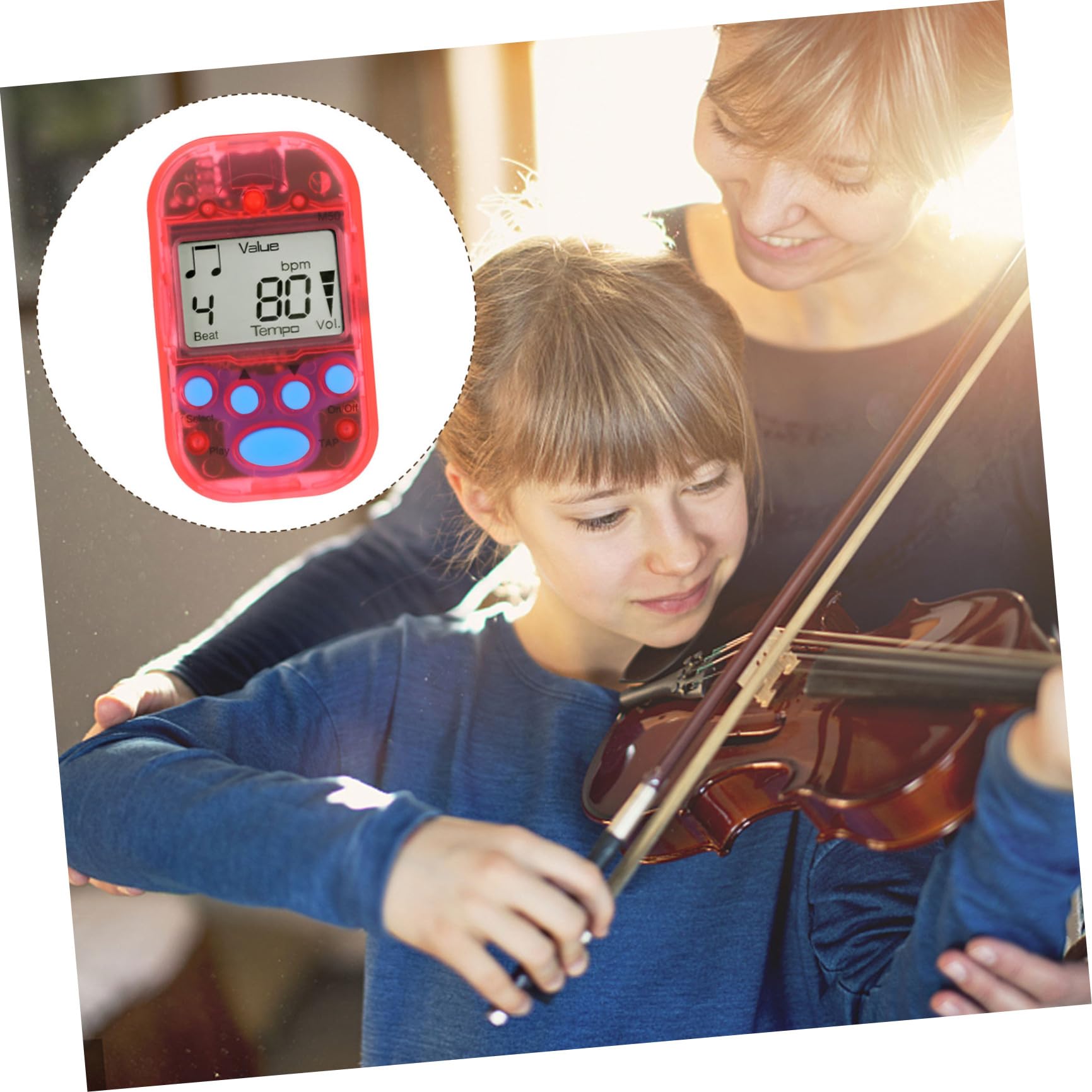 TOYANDONA 5kawałki Mini Elektroniczny Metronom Przenośny Muzyczny Instrument Do Gitary Fortepianu Skrzypiec Do Ćwiczeń Lekki i Łatwy Użyciu Transparentny