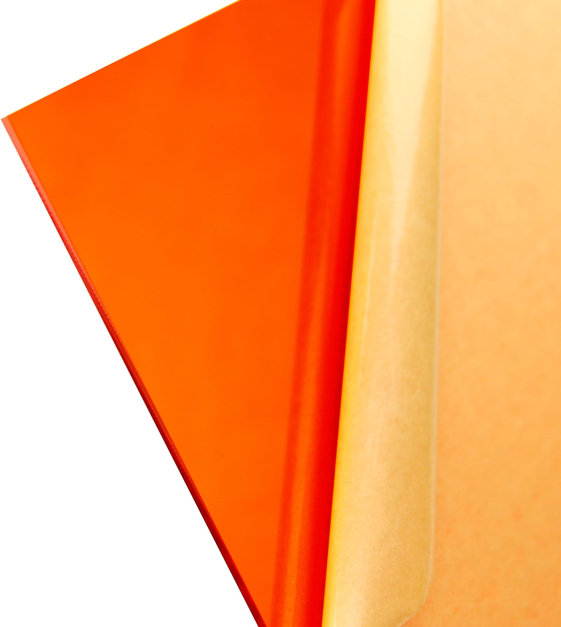 Cast Acrylic Sheet - .118" Thick, TP Amber, 12" x 24" Nominal