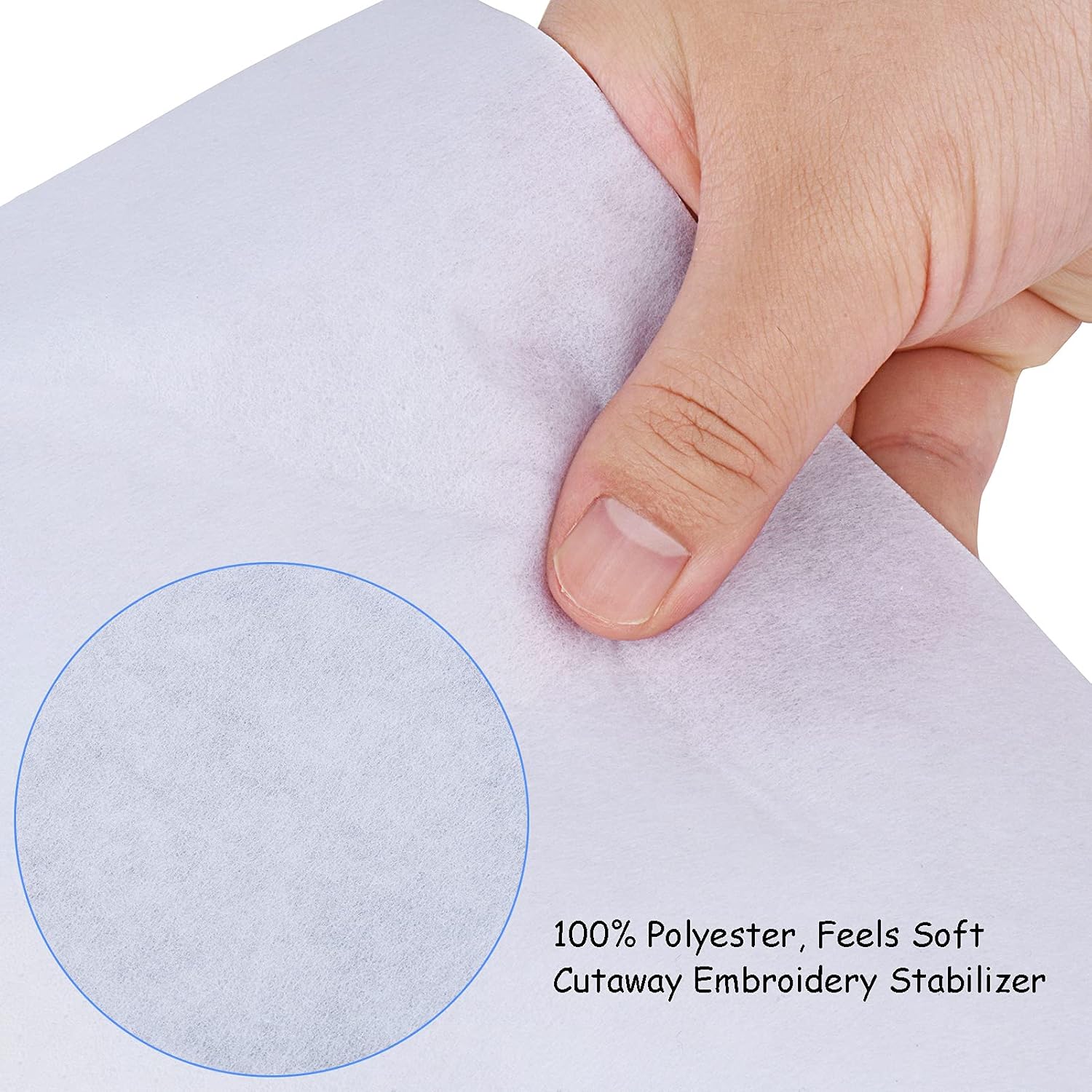 Simthread Fusible Cut Away Stabilizer Backing Interlining for Machine Embroidery - Weight 1.8 Ounces 12" x 10 Yards/Roll - Image 2