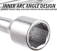 Vista 3 de CARTMAN Llave universal de llanta resistente de 14 pulgadas Llave de hierro para neumáticos de 4 vías