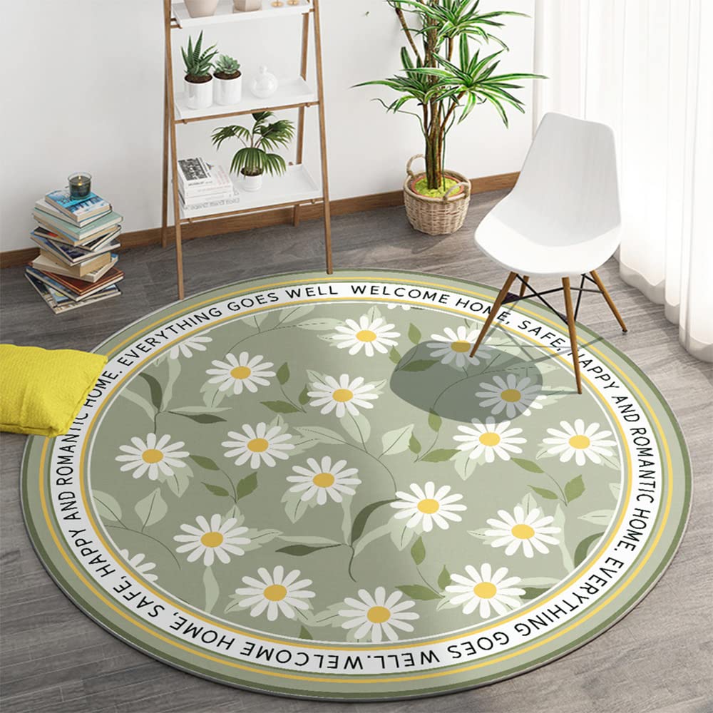 Tapis rond salon rouge diametre 170 cm pour chambre et salle a manger