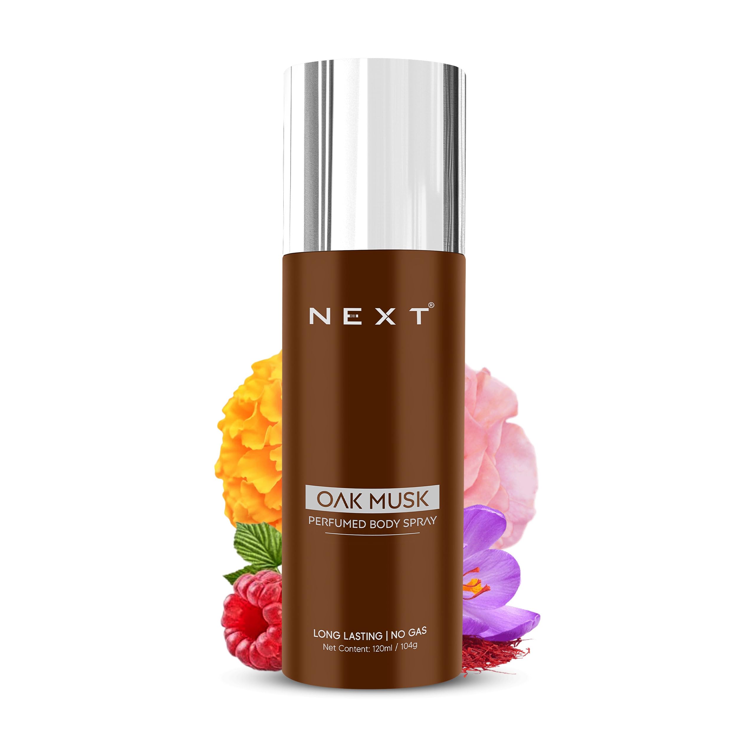 Next Care Oak Musk No Gas Perfumed Body Spray for Men & Women | Long-Lasting Deodorant | Woody Musk Fragrance | 120 ml 4