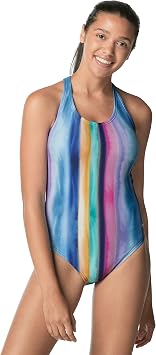 Speedo Womens Swimsuit One Piece Thin Strap High Cut