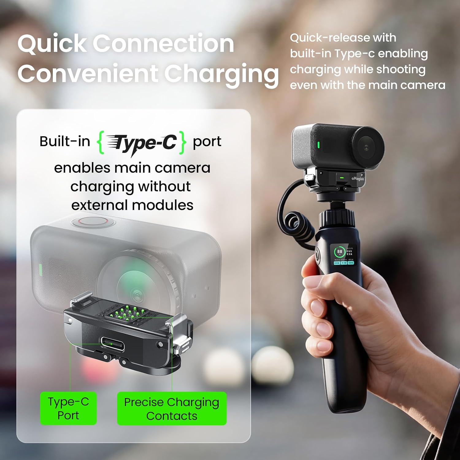 Quick Release Magnetic Mount for DJI OSMO Nano,Magnetic Adapter Base Mount for DJI OSMO Nano Action Camera Accessorie