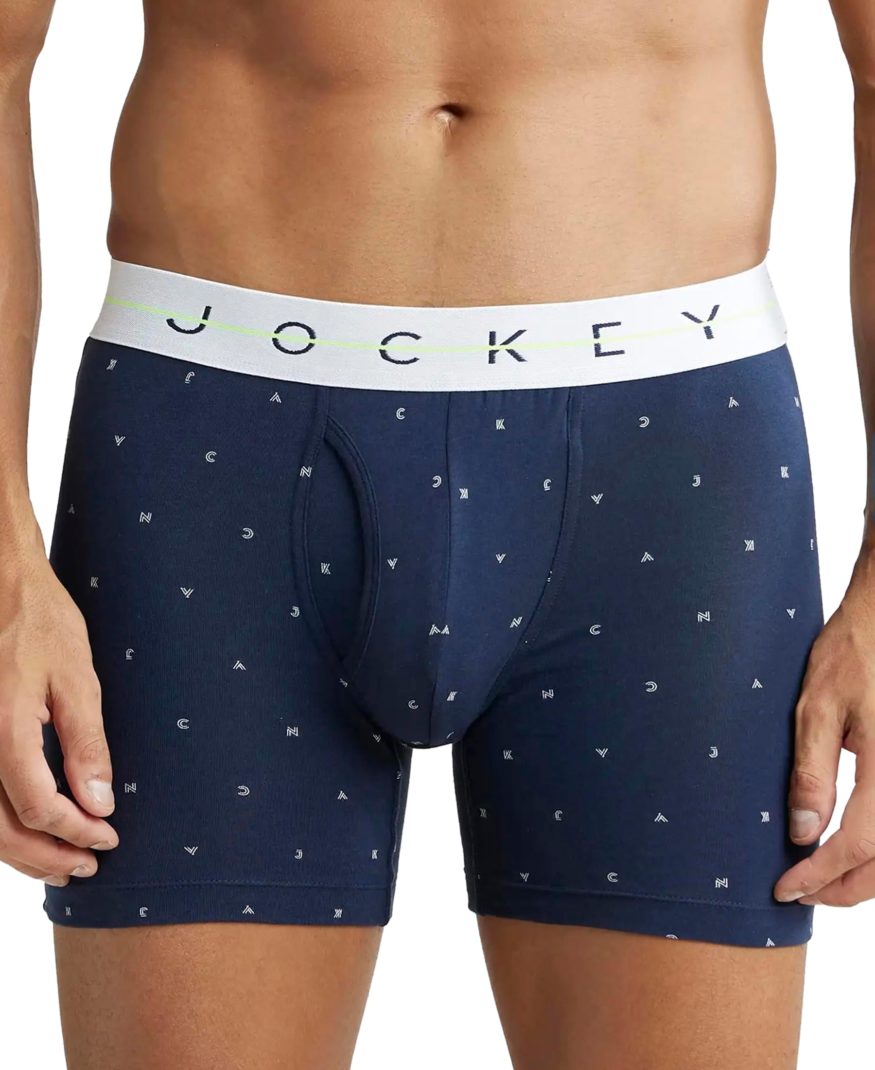 Jockey NY03 Men's Super Combed Cotton Elastane Stretch Printed Boxer Brief with Ultrasoft Waistband (Prints May Vary)