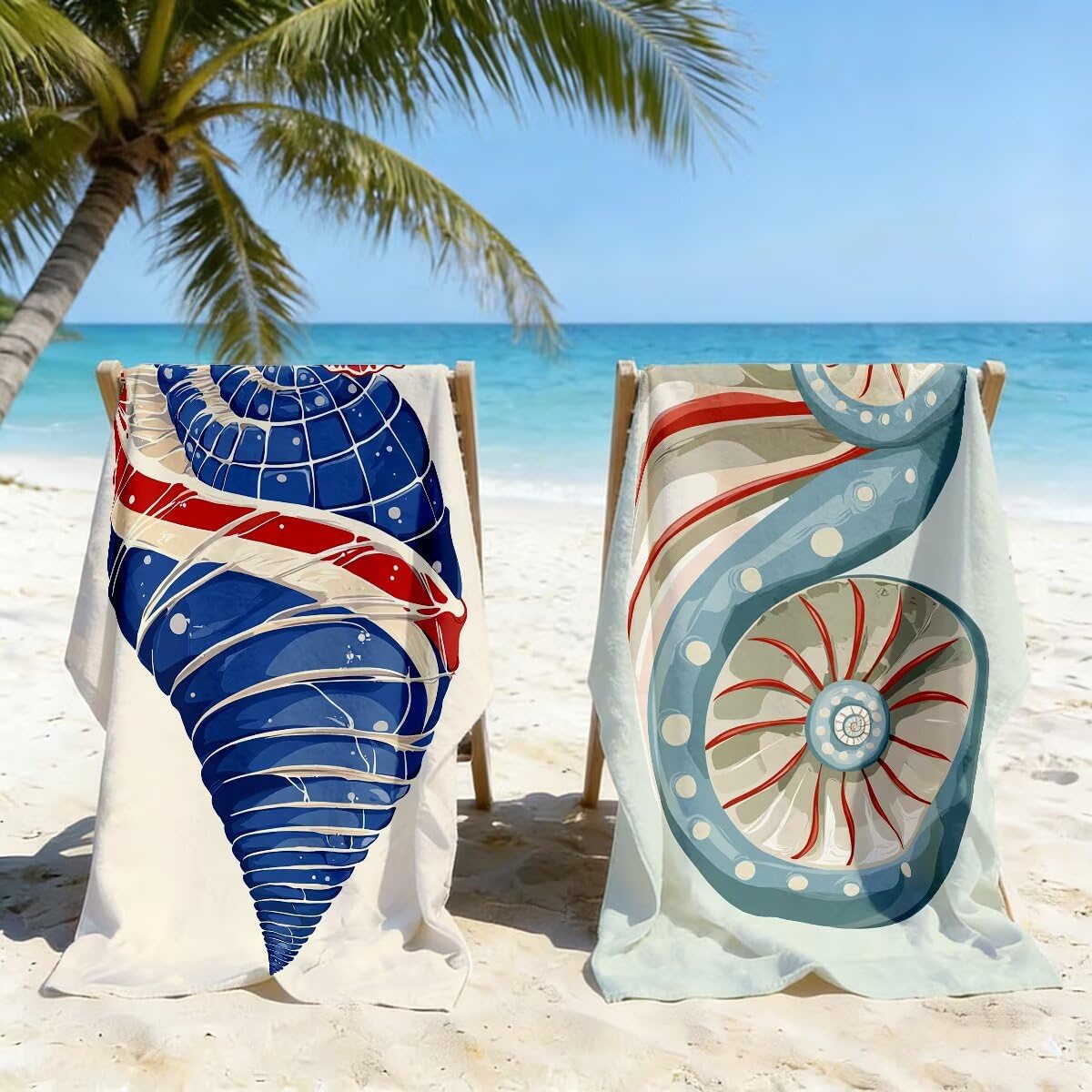 Juego de 2 Toalla Playa Grande 100x200 cm, Secado Rapido Toalla Microfibra Gimnasio, Antiarena Toallas de Playa Simple, Grande Ligera Compacta Toallas Microfibra Mujer Hombre para Viaje Piscina -5076