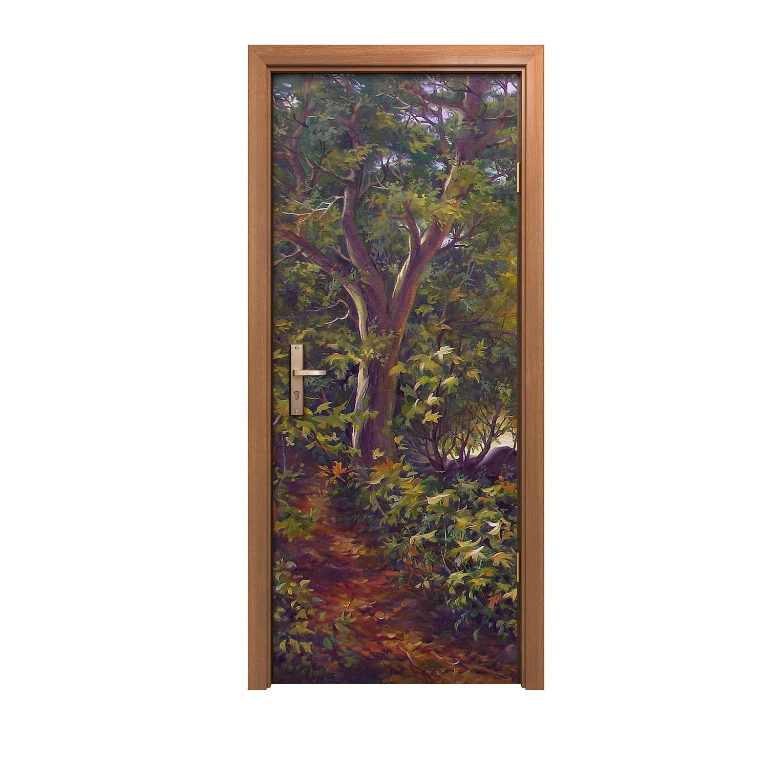 Autocollant de porte 90x200cm pour masquer les imperfections du bois