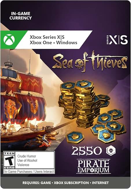 Sea of Thieves – Captain’s Ancient Coin Pack – 2550 Coins – Xbox Series X|S, Xbox One, Windows [Digital Code]