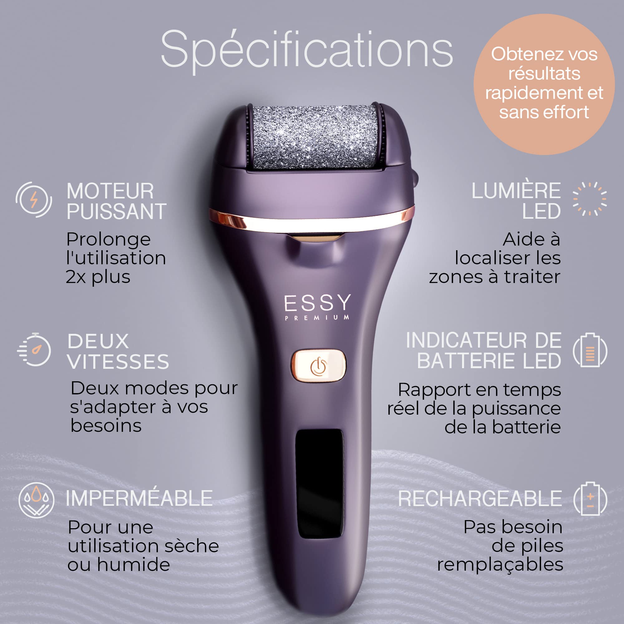Essy Lima Elettrica Per Piedi E Aspiratore Per Punti Neri (Bianco) Bundle