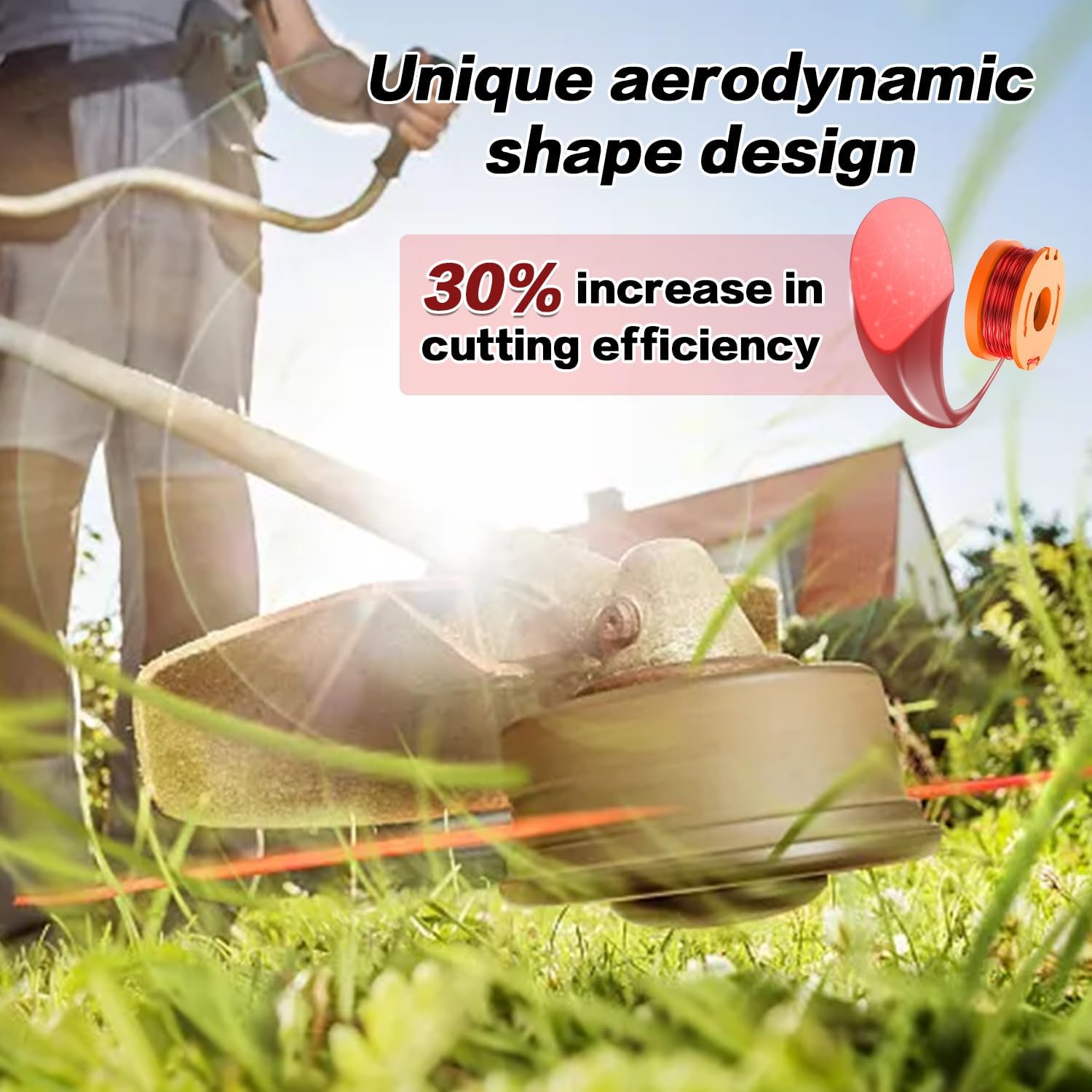 20 Pack WA0010 String Trimmer Spool Line with Cap Head, 0.065" 160ft Weed Eater Spool Compatible with Worx WG150 WG154 WG163 WG170.2 WG180 Electric String Trimmers (16 Line Spools + 4 Cap)