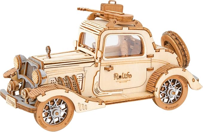 Rolife 3D Wooden Retro Car Model Puzzle