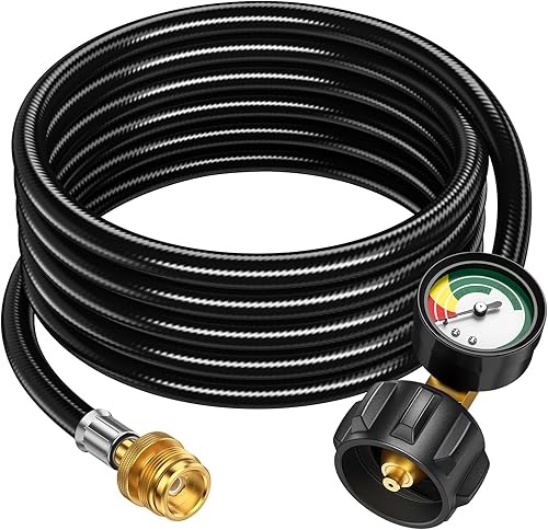 Adaptador de manguera de propano de 12 pies de 1 libra a 20 libras, manguera de tanque de propano con calibre, adaptador de propano de 20 libras a 1 disponible en Yaxa Venezuela
