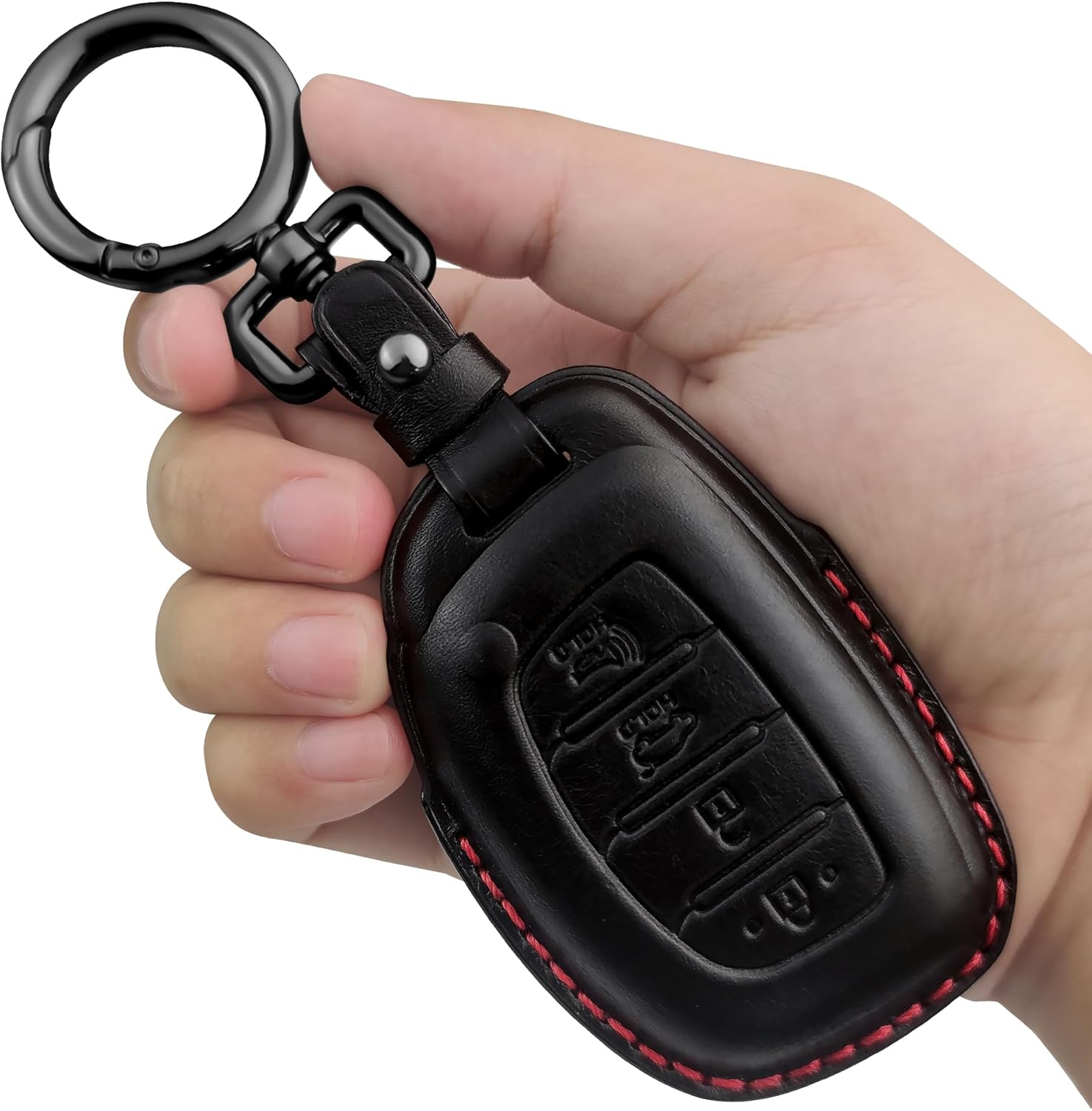 Amazon.com: Tukellen Genuine Leather Key Fob Cover Smart Key Holder ...