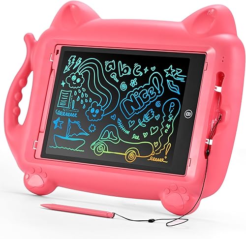 RaceGT Cute Cat Toys - Tableta de escritura LCD de 12 pulgadas, tablero de dibujo desmontable para niños, tablero de garabatos para niños y niñas,