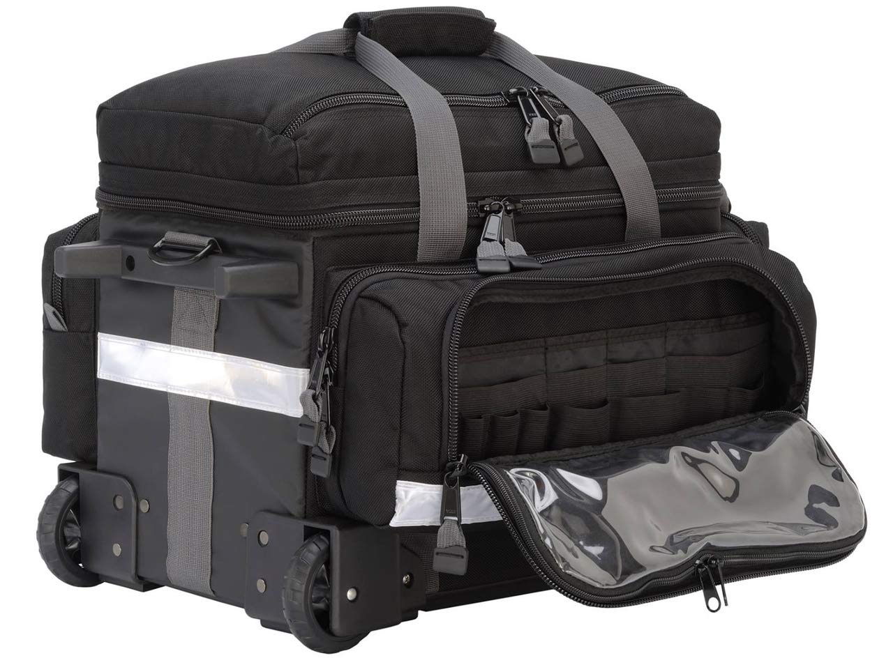 3500, Black Storage Bag with a Shoulder Strap and Wheels