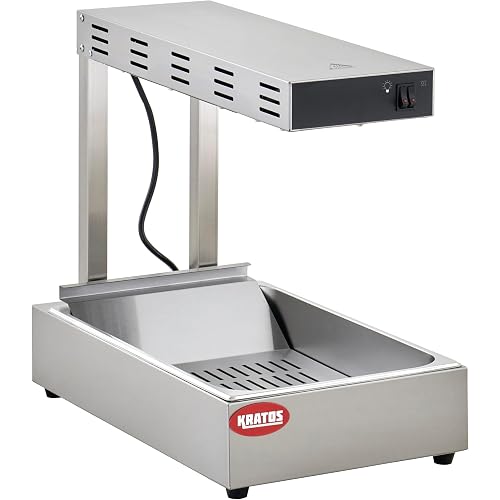 Kratos Commercial French Fry Warmer/Dump Station, Stainless Steel Electric Freestanding Countertop Food Warmer 120V, 1000W (31M-011)