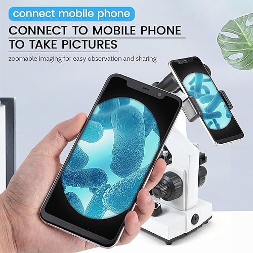 Miniatura 3 de Crspexil Microscopios binoculares compuestos 40X-2000X con diapositivas preparadas para microscopio 30p, para niños estudiantes adultos, accesorios