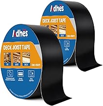 ADHES Waterproof Butyl Tape 2 Rolls 50 mm x 15 m Adhesive Butyl Tape Weatherproof Ideal for Wooden Terraces