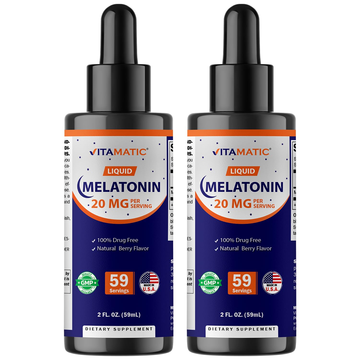 2-Pack Melatonin 20mg Liquid Drops