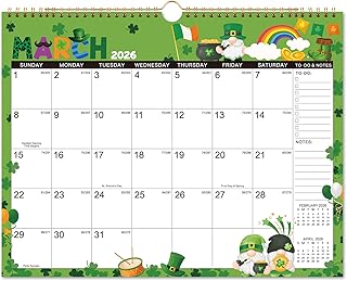 2026 Calendar - 2026 Wall Calendar, January 2026 - December 2026, 14.8" x 11.6", 2026 Calendar Planner with Twin-Wire Binding, Hanging Hook - 12 Different Themes